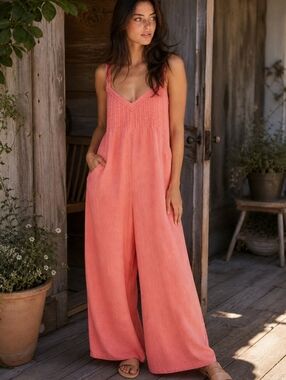 NWT Drifting dreams linen jumpsuit